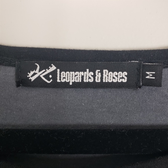 Leopards and Roses gray and multi color tunic A6 - Picture 5 of 7